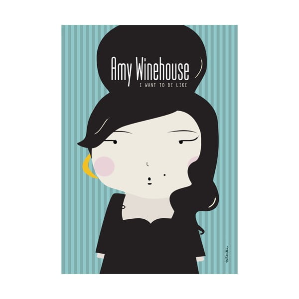 Plakat NiñaSilla Amy Winehouse, 21x42 cm