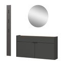 Antracytowy zestaw do przedpokoju Ameca – Germania