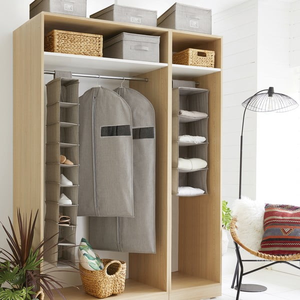 Wiszący tekstylny organizer do szafy Oxford – Compactor-image-4