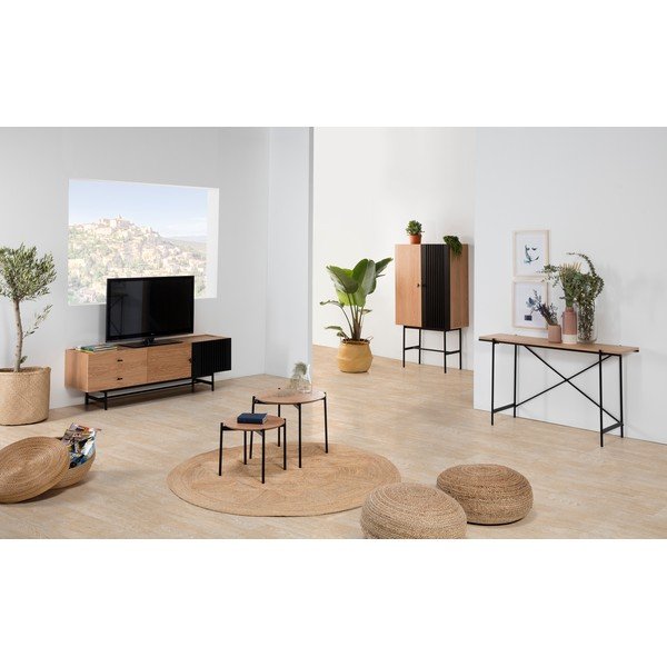 Zestaw 2 stolików w dekorze drewna Marckeric Piera-image-1