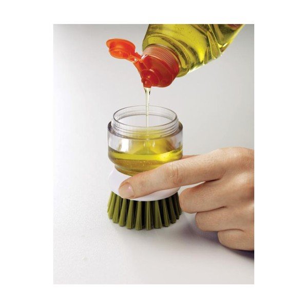 Zielona szczotka z dozownikiem i stojakiem Joseph Joseph Palm Scrub-image-3