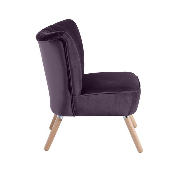 Fioletowy fotel Max Winzer Alessandro Suede-image-1