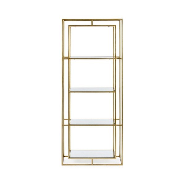 Stalowy regał w kolorze złota 68x172,5x28 cm Elenor – Bizzotto