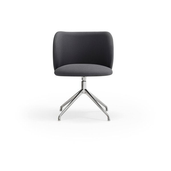 Ciemnoszary tapicerowany fotel jadalniany Mogi – Teulat-image-1