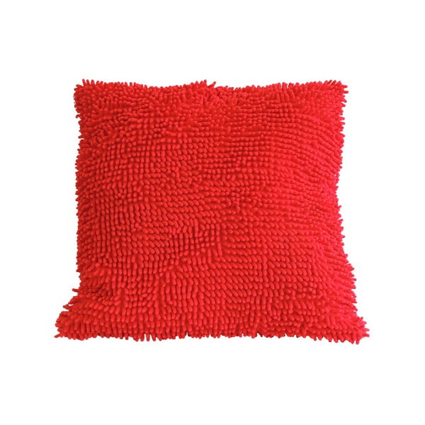 Kosmata poduszka, czerwona