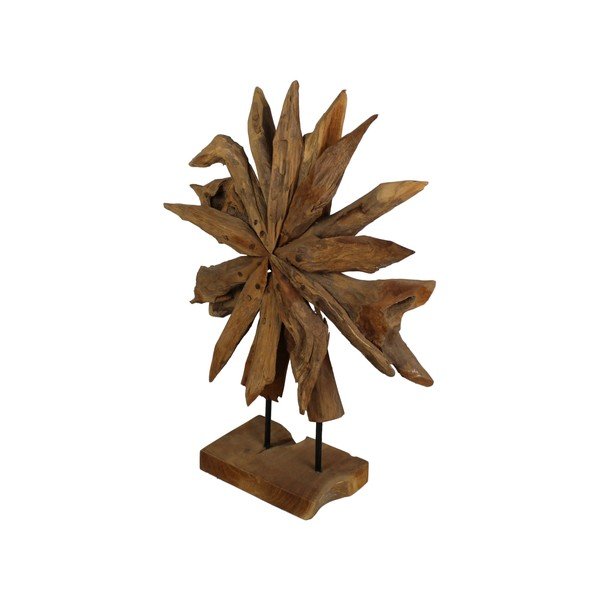 Dekoracja z drewna tekowego HSM Collection Sunflower, 40 x 50 cm-image-2