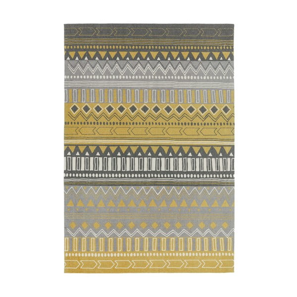 Żółty dywan Asiatic Carpets Tribal Mix, 160x230 cm
