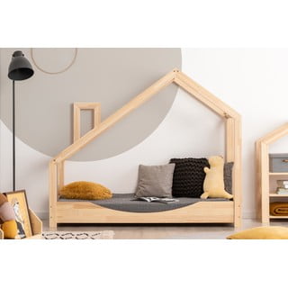 Łóżko w kształcie domku z drewna sosnowego Adeko Luna Elma, 80x160 cm