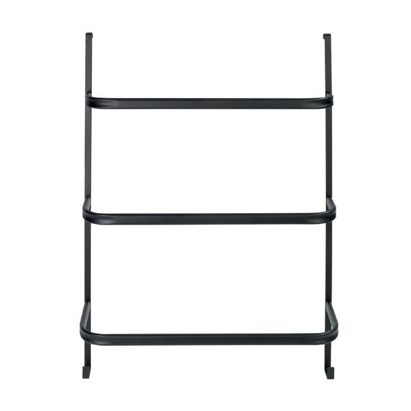 Czarny wieszak na ręczniki Wenko Towel Holder Black, 21x54 cm-image-1