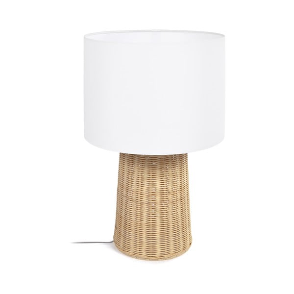 Naturalna lampa stołowa z tekstylnym kloszem (wys. 51 cm) Kimjit – Kave Home
