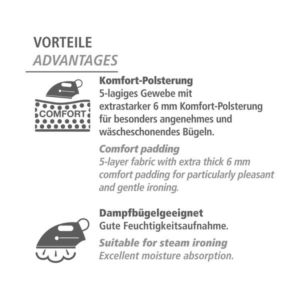 Niebieski bawełniany pokrowiec na deskę do prasowania Wenko Air M-image-4