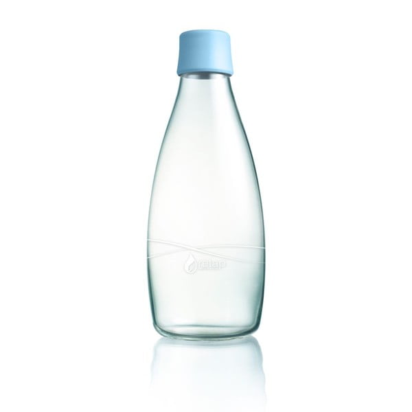 Pastelowo niebieska butelka ze szkła ReTap, 800 ml