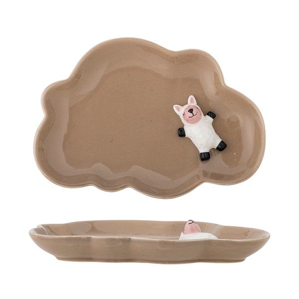 Brązowy kamionkowy talerz dla dzieci 14x20 cm Dolly – Bloomingville Mini-image-3