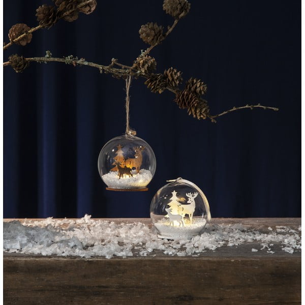 Naturalna dekoracja świetlna ze świątecznym motywem ø 8 cm Fauna – Star Trading-image-4