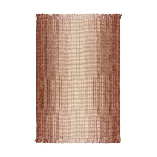 Czerwony dwustronny dywan z mieszanki juty tkany ręcznie 160x230 cm Jute Ombre Red – Flair Rugs