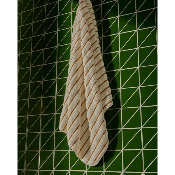 Pomarańczowy/beżowy bawełniany ręcznik kąpielowy frotte 70x140 cm Dorane – Kave Home-image-3