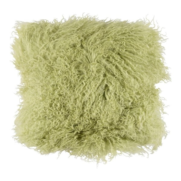 Zielona wełniana poduszka ze skóry owczej Auskin Buchanan, 35x35 cm