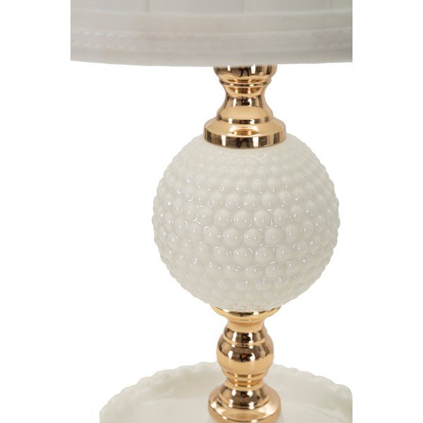 Biała lampa stołowa z tekstylnym kloszem (wysokość 40 cm) Napoli – Mauro Ferretti-image-4