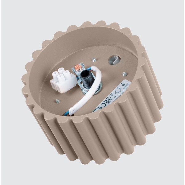 Szarobrązowa metalowa lampa punktowa ø 10 cm Zora – Sollux-image-4
