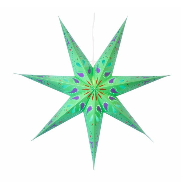 Świecąca gwiazda ze stojakiem Siri Green, 70 cm