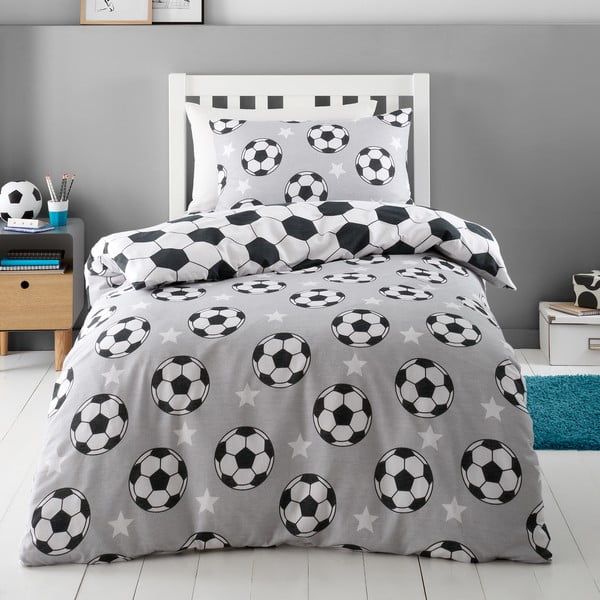 Flanelowa pościel dziecięca do łóżeczka 120x150 cm Football Stars – Catherine Lansfield