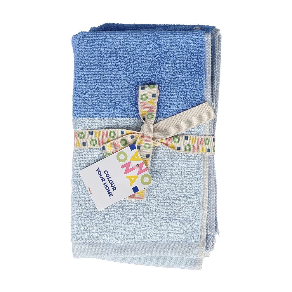 Niebieskie bawełniane ręczniki zestaw 2 szt. frotte 30x50 cm Pixie – ONA (zdjęcie 7)