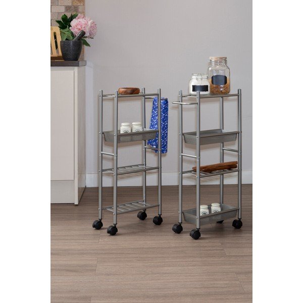Metalowy barek na kółkach 16x40 cm Dara – Premier Housewares-image-1