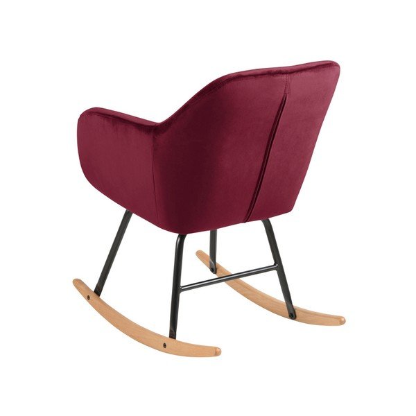 Czerwony fotel bujany Actona Emilia-image-1