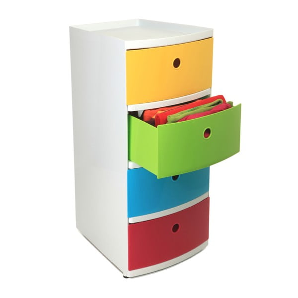 Kolorowa szafka z 4 szufladami Ta-Tay Storage Tower Office