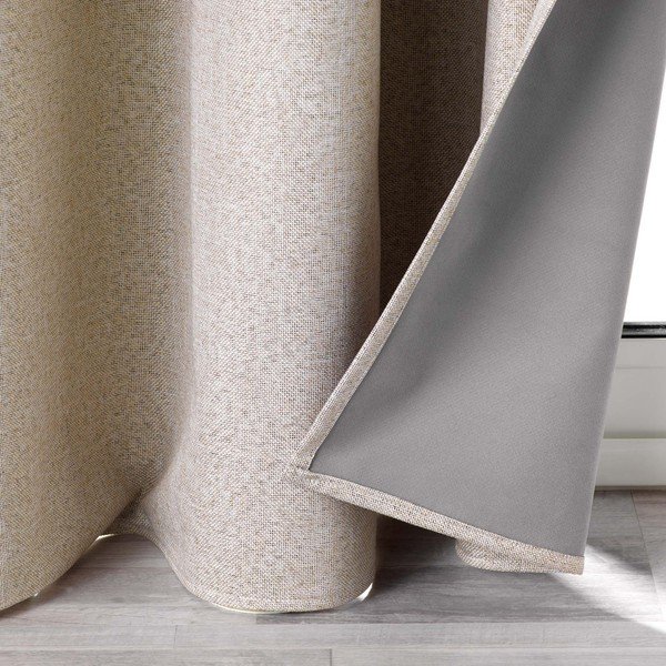 Beżowa zasłona zaciemniająca 140x260 cm Crepuscule – douceur d'intérieur-image-3
