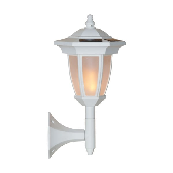 Biała ogrodowa lampa solarna LED Star Trading Flame