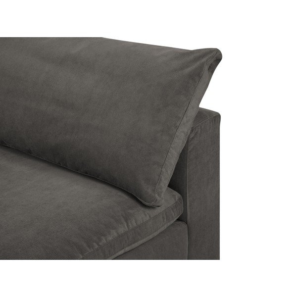Ciemnobrązowa środkowa część sztruksowej sofy modułowej Windsor & Co Sofas Galaxy-image-1