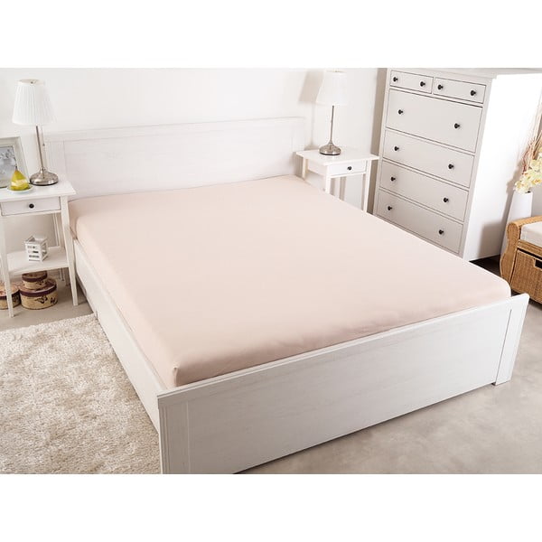 Jasnobrązowe prześcieradło z gumką 140x200 cm – B.E.S.-image-2