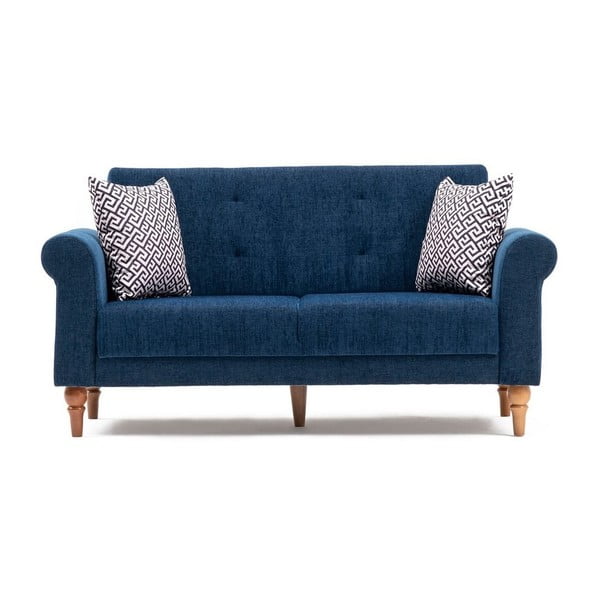 Ciemnoniebieska sofa rozkładana Madona
