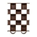 Ciemnobrązowy regał z litego drewna mango 130x180x35 cm Sinne – WOOOD