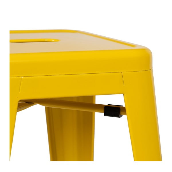 Żółte metalowe hokery zestaw 2 szt. (wysokość siedziska 76,5 cm) – Ixia-image-3