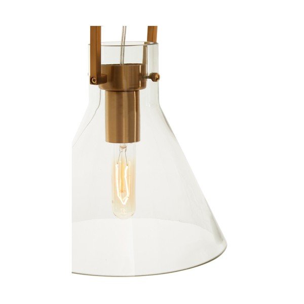 Metalowa lampa wisząca w kolorze złota ze szklanym kloszem ø 25 cm Trieste – Premier Housewares-image-1