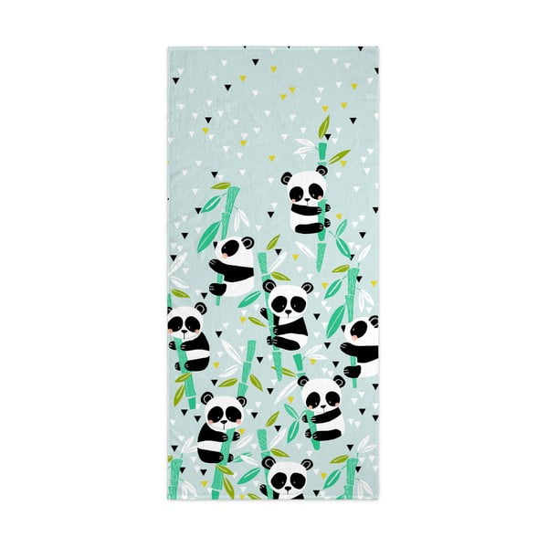 Jasnozielony ręcznik dziecięcy 150x70 cm Panda – Moshi Moshi