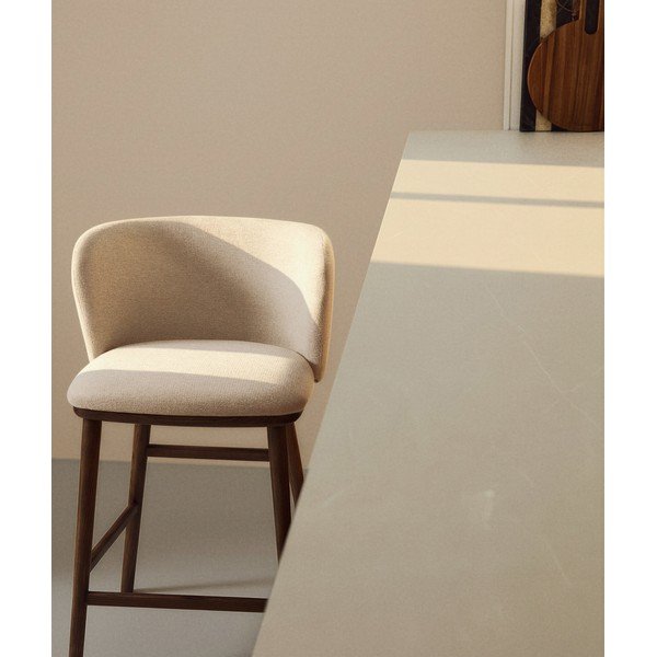 Beżowy tapicerowany hoker (wysokość siedziska 65 cm) Ciselia – Kave Home-image-2