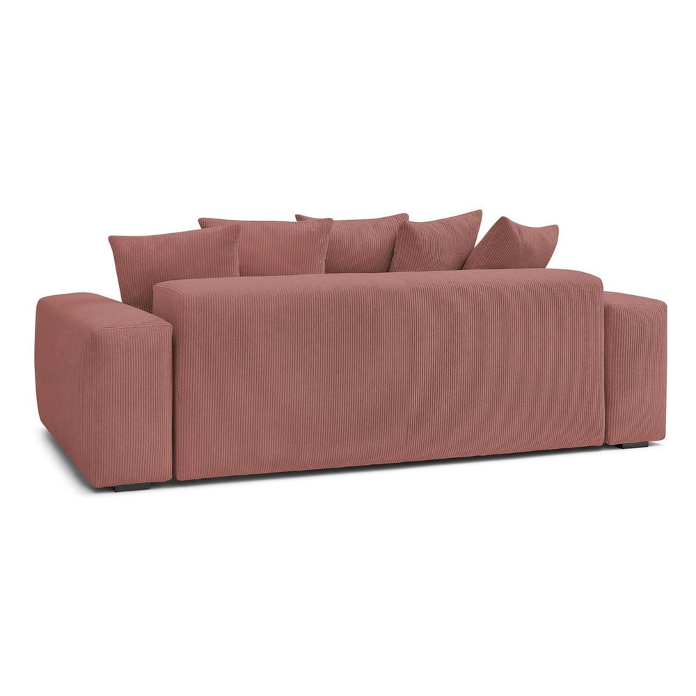 Jasnoróżowa sztruksowa sofa 280 cm Voltaire – Bobochic Paris (zdjęcie 8)