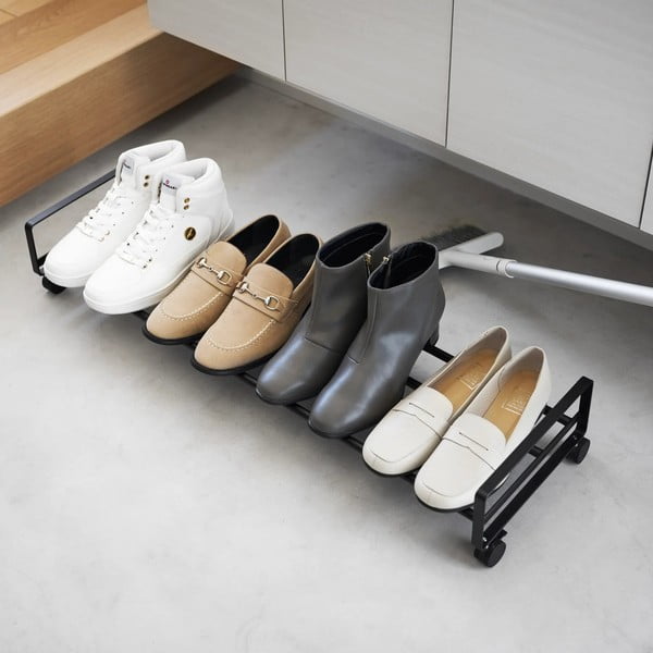 Czarny metalowy regał na buty 83,5x14,5x27,5 cm Tower – YAMAZAKI-image-1