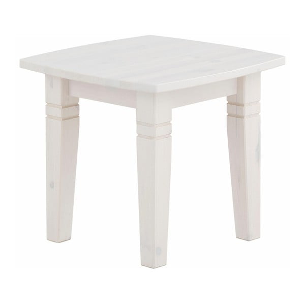 Biały stolik z litego drewna sosnowego Støraa Tierra S