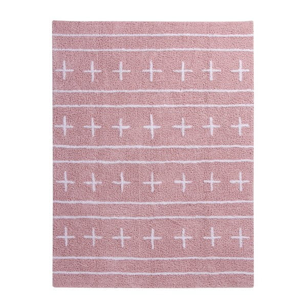 Różowy dywan bawełniany Happy Decor Kids Arrows, 160x120 cm