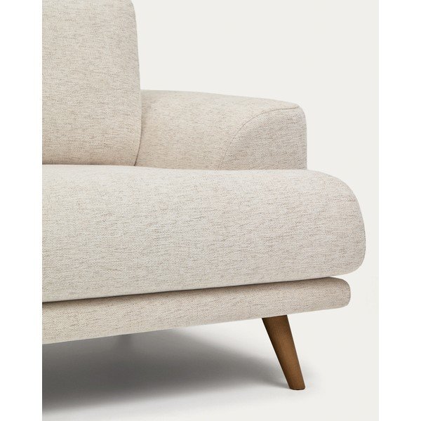 Beżowa sofa z tkaniny szenilowej 211 cm Karin – Kave Home-image-4