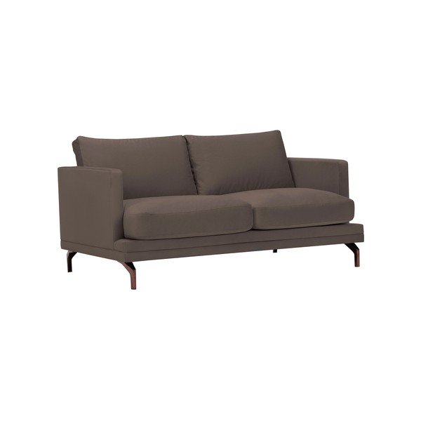 Brązowa sofa 2-osobowa z konstrukcją w kolorze złota Windsor & Co Sofas Jupiter-image-1