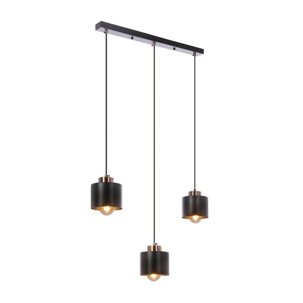 Czarna metalowa lampa wisząca 12x64 cm Olena – Candellux Lighting