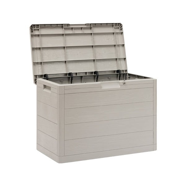 Jasnoszara plastikowa skrzynia ogrodowa Woodys – Toomax-image-4