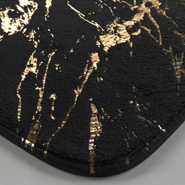 Dywanik łazienkowy w czarno-złotym kolorze 45x75 cm Aquamarbre – douceur d'intérieur-image-3