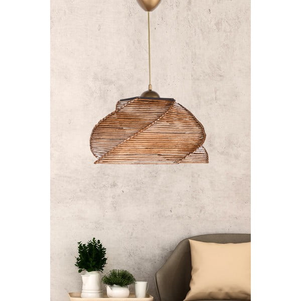 Beżowa lampa wisząca ø 36 cm Pentagone – Opviq lights