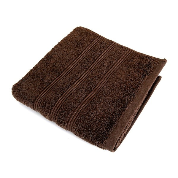 Brązowy ręcznik kąpielowy z czesanej bawełny Irya Home Classic, 90x150 cm
